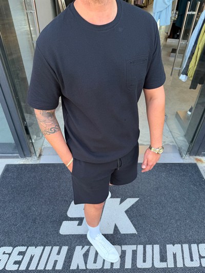 MRK Siyah Couture Triko Takım
