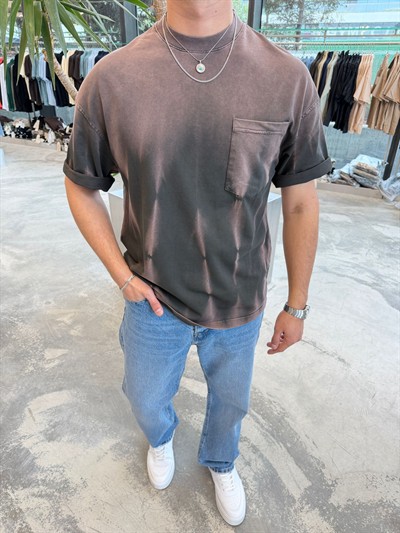 Mürdün Yıkamalı Cepli T-Shirt E7165