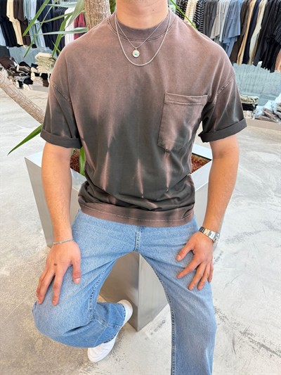 Mürdün Yıkamalı Cepli T-Shirt E7165