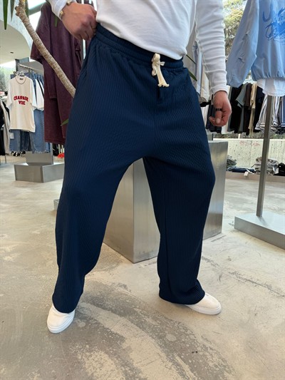 Petrol Rachell Ottoman Kumaş Pantalon 