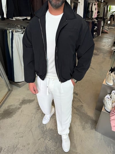 RT Siyah Arka Baskılı Mevsimlik Ceket