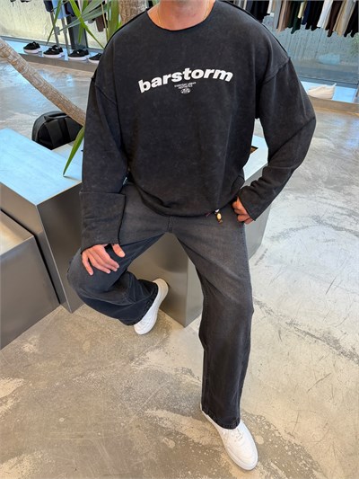 Siyah Barstorm Boxfıt Sweat BR80-104
