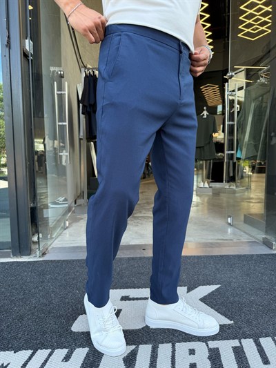 Siyah Bel Lastikli Pantolon -W5032