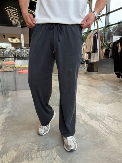 Siyah  Cupra Kumaş Baggy Eşofman