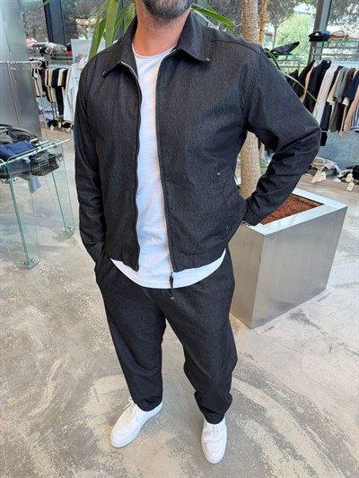 Siyah Denım Kaplama Takım -M2778