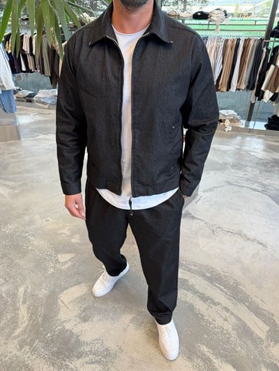 Siyah Denım Kaplama Takım -M2778