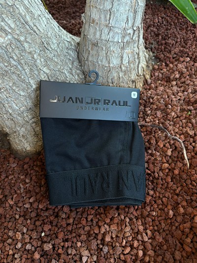 Siyah Düz Pamuk Boxer