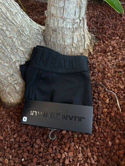 Siyah Düz Pamuk Boxer