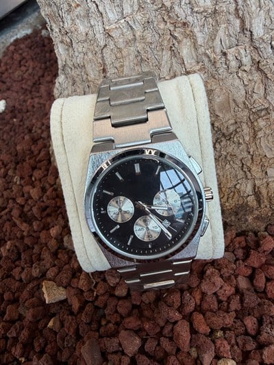 SİYAH KADRAN KRONOGRAF ÇELİK KORDON SAAT