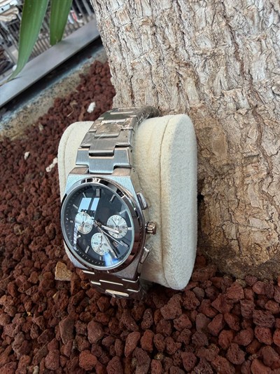 SİYAH KADRAN KRONOGRAF ÇELİK KORDON SAAT