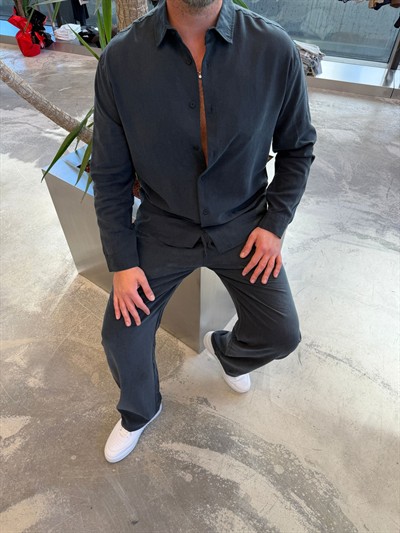 Siyah Modal Fırçalı Takım -2512