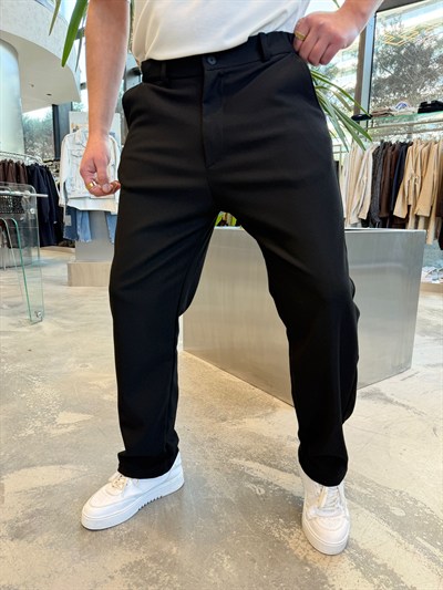 Siyah Petek Örme Regular Kalıp 