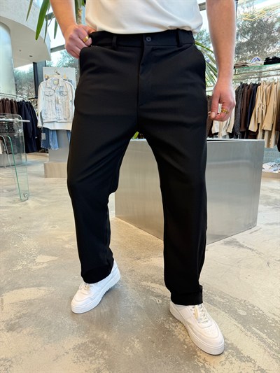 Siyah Petek Örme Regular Kalıp 