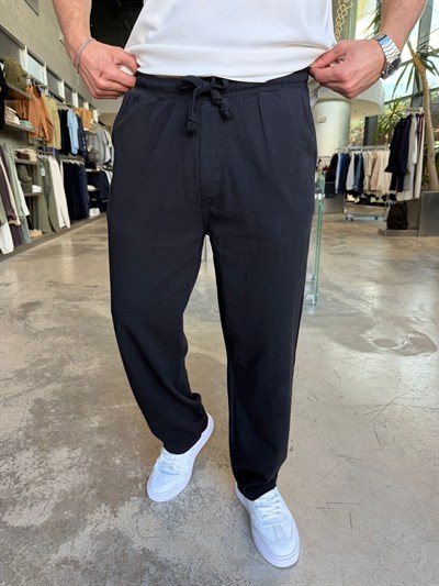 Siyah S Logolu İnce Gabardin  -SPF4019