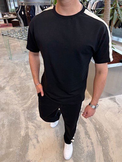 Siyah SNZ Hasır Şeritli Takım 