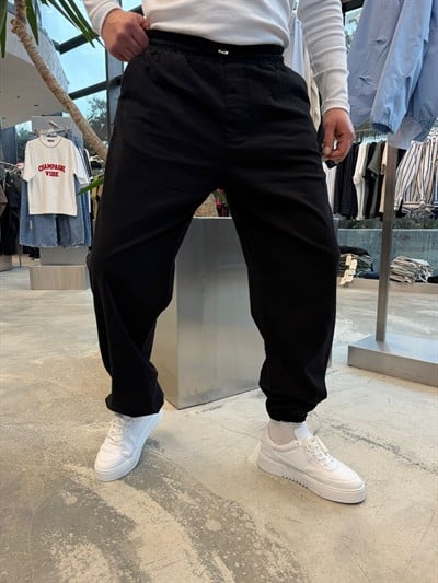 Siyah Stoper Paça İthal Gabardin -W5078