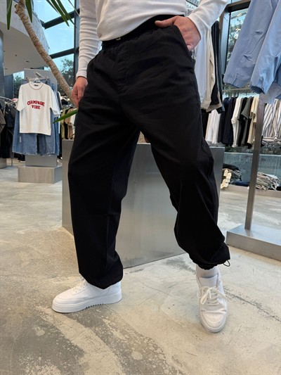 Siyah Stoper Paça İthal Gabardin -W5078