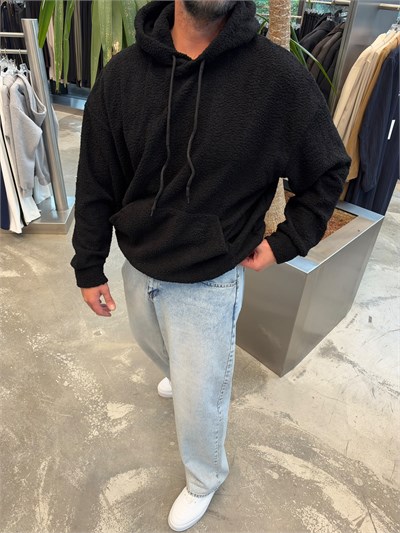 Siyah TP Peluş Sweat
