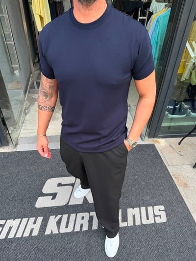 SK İthal Modal Lacİvert T-Shirt