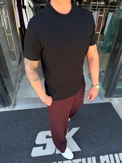 SK İthal Modal Siyah T-Shirt