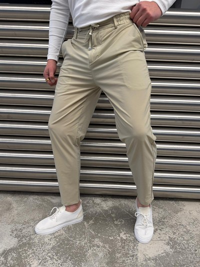 SPF Bej Havuç İpli Jogger -4071