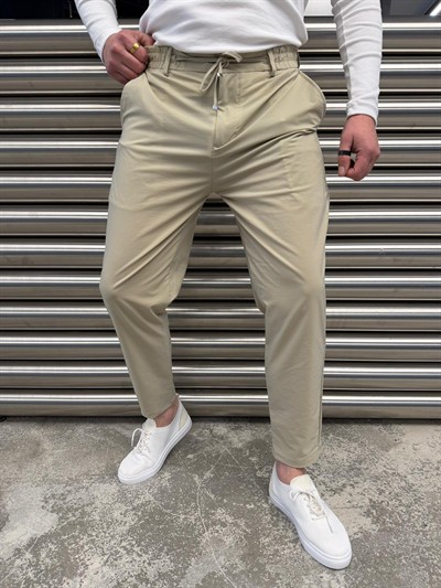 SPF Bej Havuç İpli Jogger -4071