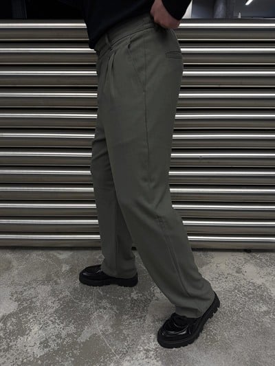 SPF Haki Pileli Baggy Kumaş -4032