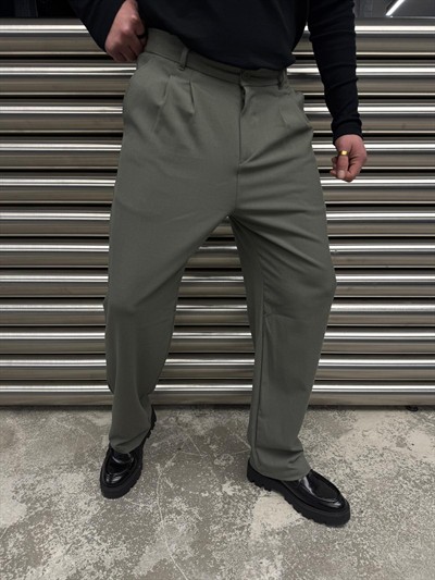 SPF Haki Pileli Baggy Kumaş -4032