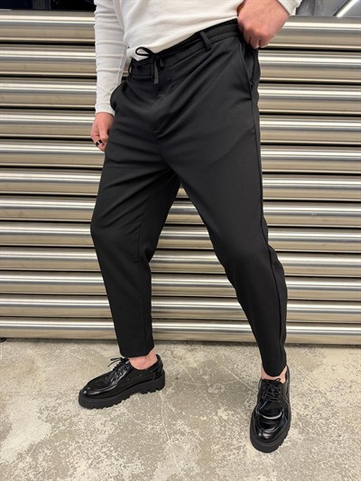 SPF Siyah Havuç Kesim Kumaş Pantolon -4065