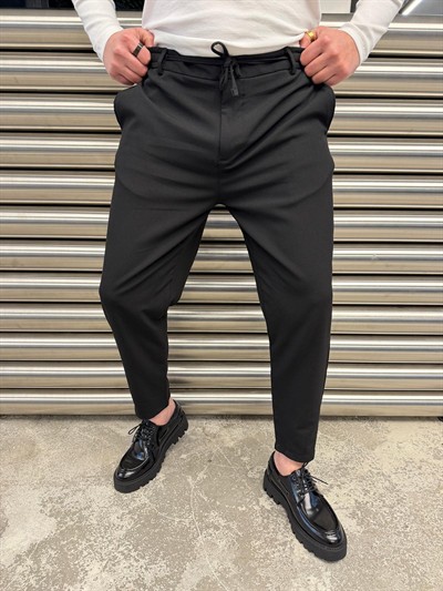 SPF Siyah Havuç Kesim Kumaş Pantolon -4065