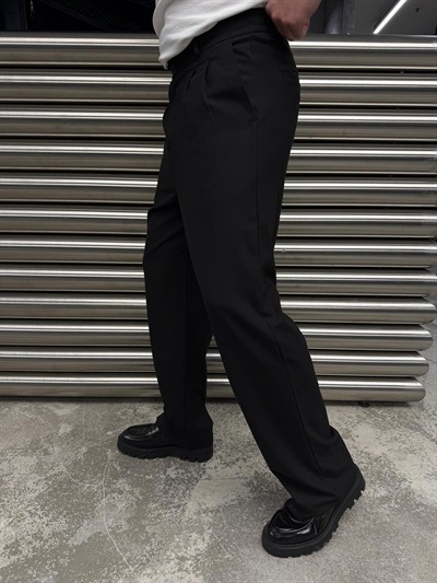 SPF Siyah Pileli Baggy Kumaş -4032