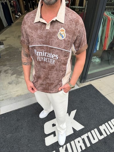 Taş Yıkamalı Forma T-Shirt