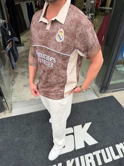 Taş Yıkamalı Forma T-Shirt