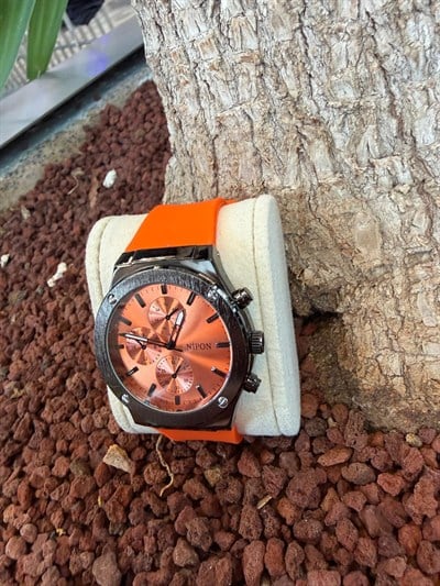 TURUNCU SİLİKON KORDON SAAT