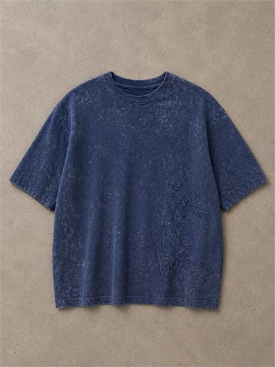 Vintage Nav Rose T-Shirt