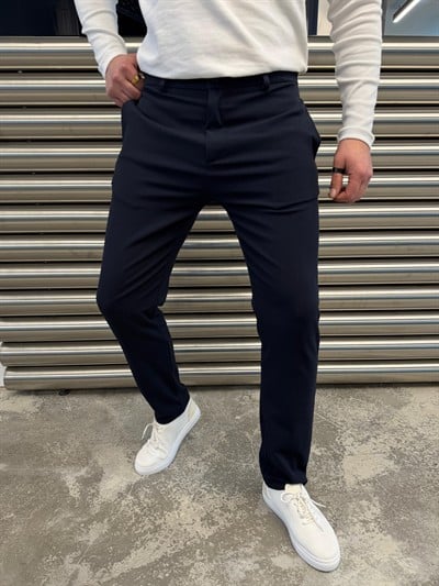 W Yandex Kumaş Lacivert Pantolon -5085