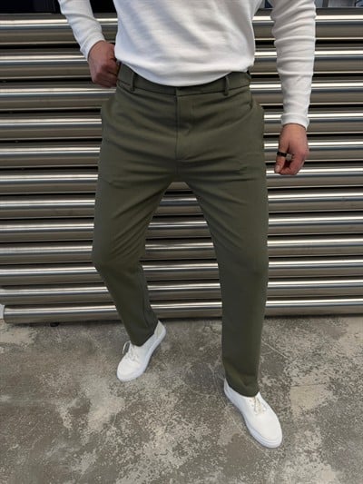 W Yandex Kumaş Haki Pantolon -5085