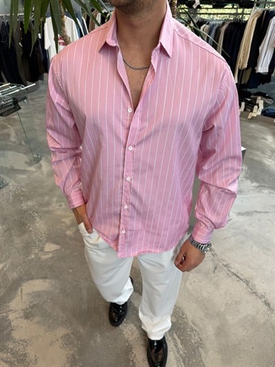 WLM Pembe Çizgili Gömlek 