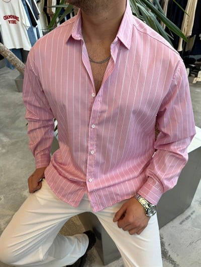WLM Pembe Çizgili Gömlek 