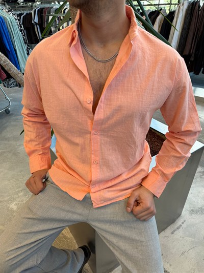 Yavru Ağzı SNZ Flam Keten Gömlek