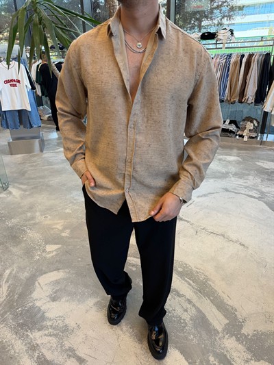 Taba Yıkamalı Keten Gömlek E40-71