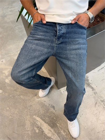 Yıkamalı Lacivert Baggy Kot KP58