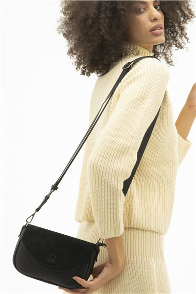 Benetton Gofraj Kadın Çapraz Askılı Çanta
