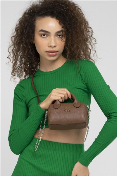 Benetton Gofraj Kadın Çapraz Askılı Çanta
