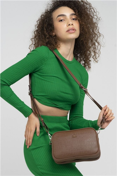 Benetton Gofraj Kadın Çapraz Askılı Çanta