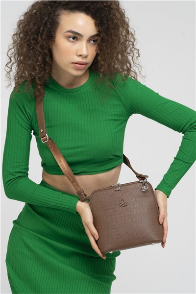 Benetton Gofraj Kadın Çapraz Askılı Çanta