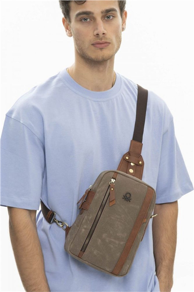 Benetton Logo Detaylı Erkek Body Bag