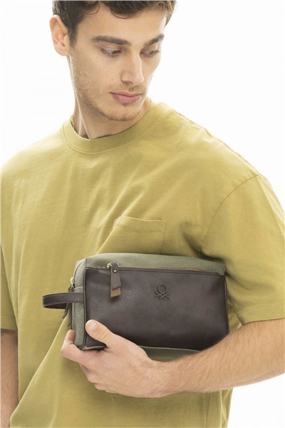 Benetton Logo Detaylı Erkek Portföy & Clutch Çanta