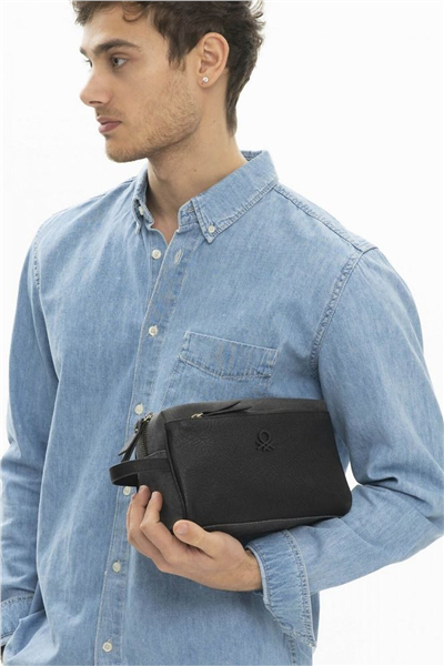 Benetton Logo Detaylı Erkek Portföy & Clutch Çanta
