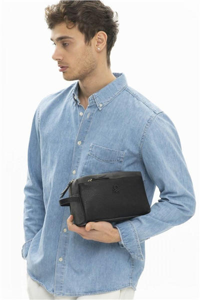 Benetton Logo Detaylı Erkek Portföy & Clutch Çanta